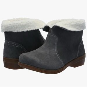 SPENCO size 7 NWT no box charcoal /Gray Suede Ankle Boots with Faux Fur Lining